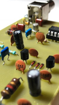 Picture of an assembled printed circuit board