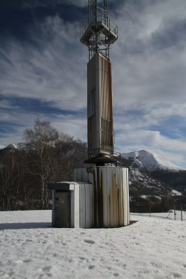 Main antenna match box and base insulator.