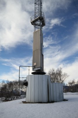 Tower feed connection at its base.