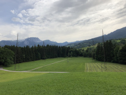 What remains of the MW antenna in June 2019: the masts are still standing but the dipoles have been removed.