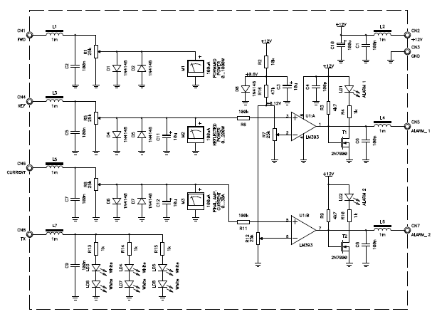 Circuit diagram of the meter unit (click to enlarge)