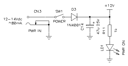 Circuit diagram of the power supply block