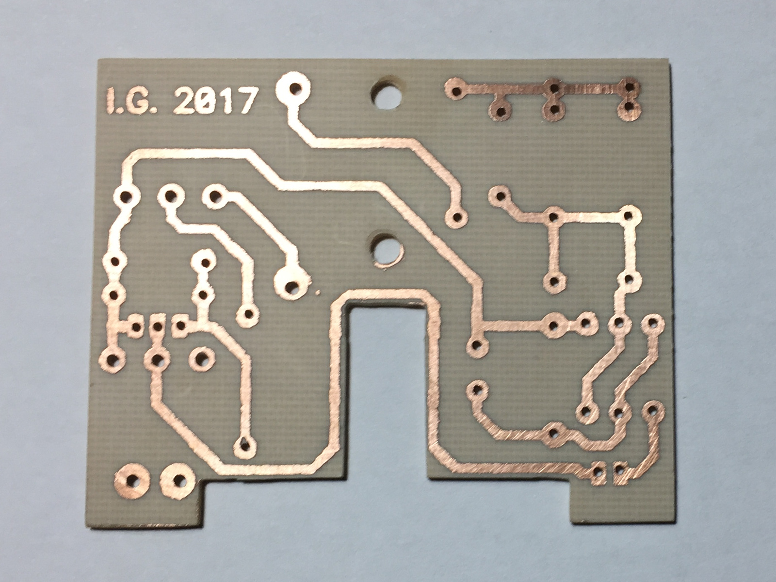 Etching printed circuits boards at home