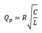 Q_p = R * sqrt(C / L)