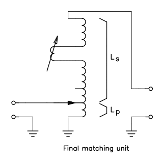 Circuit diagram of the final antenna tuner.