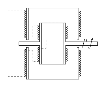 Cross section of a variometer.