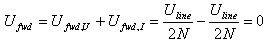 U_fwd=-U_line/(2N)+U_line/(2N)=0