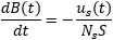 dB(t)/dt = -(u_s(t)) / (N_s S)