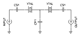 Schematic of the calculated filter (this drawing changes depending on the number of poles)