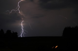 Lightning strikes from my window, 85mm f/5.6 25s ISO-100