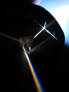 Visible spectrum of white light observed with a prism